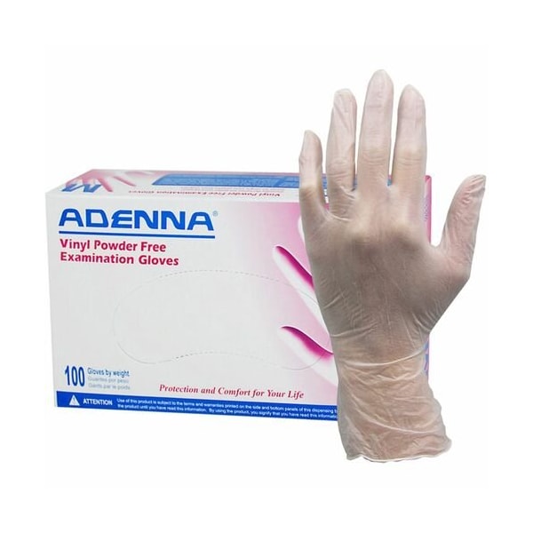 Hospeco Disposable Gloves, Exam Grade, 4 mil Palm, Vinyl, Powder-Free, XL, 10 PK, Clear HOSVPF238 - main